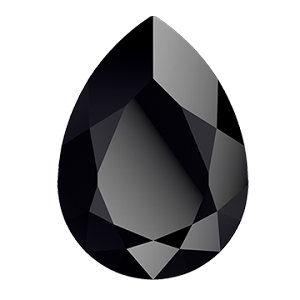 Swarovski 4320 Pear Fancy Stone 4x2.9mm Jet +